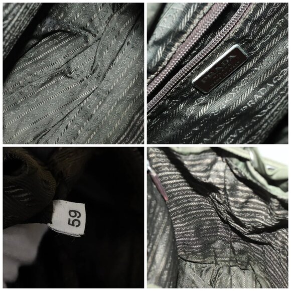 PRADA Backpack Nylon Green Silver Auth 136692 - Picture 16 of 16